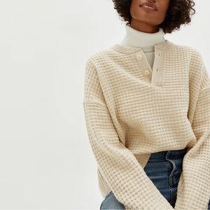 The Belgian-Waffle Henley in ReCashmere XS